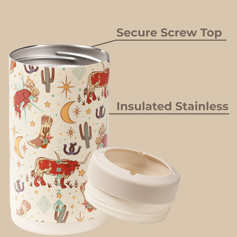 Can Cooler 16oz | 2-in-1 Insulated Tallboy Can Cooler, Screw-Top Lock – Rodeo